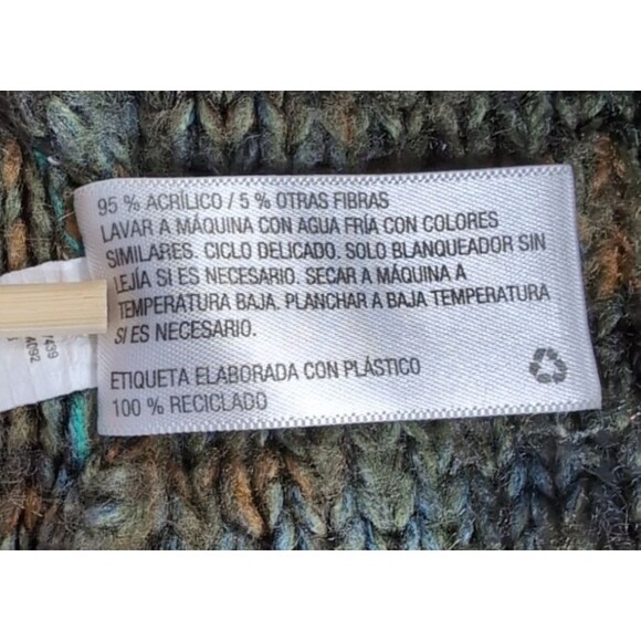 Mossimo Oversize Sized L Crew Neck Pullover Sweater Blue/Green Tones Long Sleeve - Picture 6 of 14